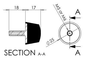 Semi-bullet progressive rubber bump stop dimensions