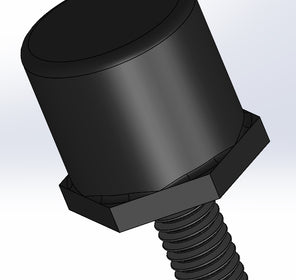 Hexagonal Stud Headed rubber bump stop 1616