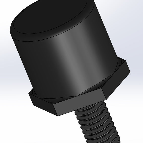 Hexagonal Stud Headed rubber bump stop 1616