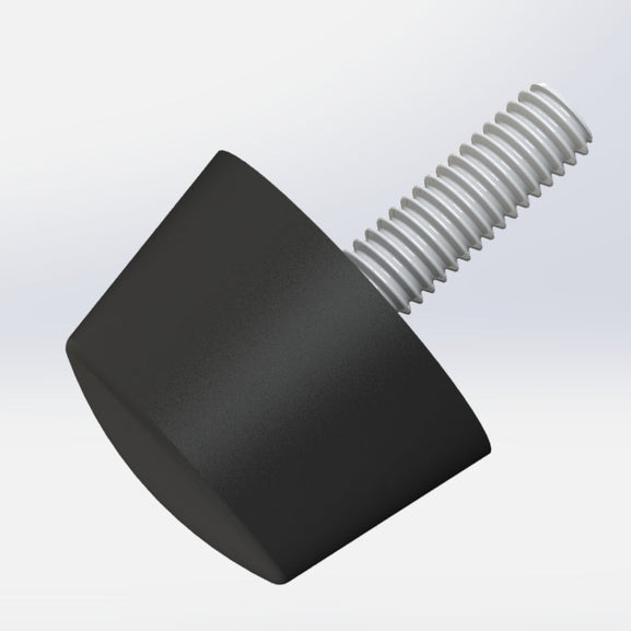 Semi-bullet progressive rubber bump stop