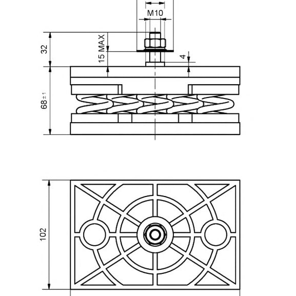 metal Spring machine foot 6hz anti vibration dimensions