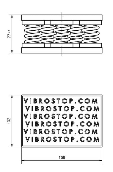 metal Spring Pad 4hz anti vibration dimensions