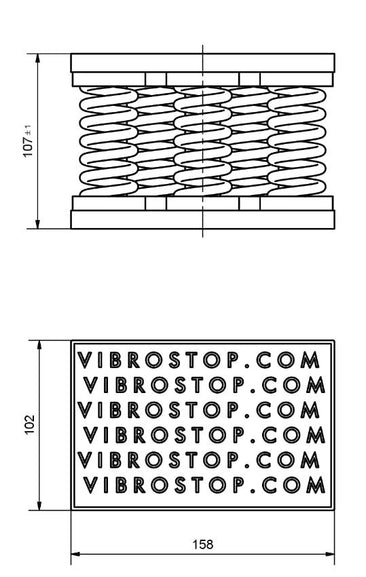 metal Spring Pad 3hz anti vibration dimensions