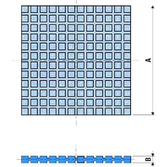 Anti skid anti vibration matting dimensions