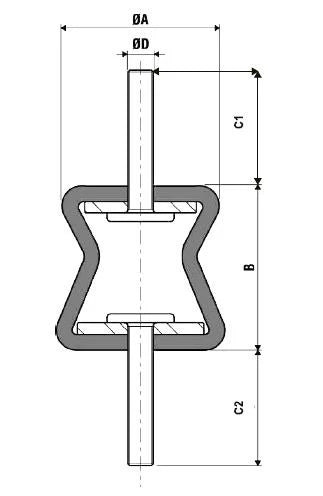 Advanced Rubber bobbins anti vibration silentbloc silentblocks hollow dimensions