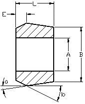 Rubber only bush double tapered
Cone dimensions