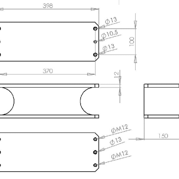 Vibrating conveyor sandwich mount heavy duty dimensions