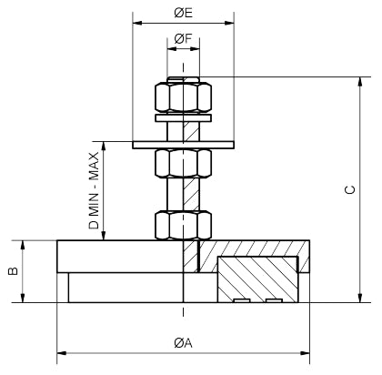 V-TSPP Machine Foot (50 to 1500 daN)