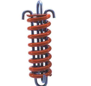 Suspended load anti vibration mount spring