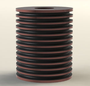 Reinforced rubber spring high deflection anti vibration shock laminated rubber spring