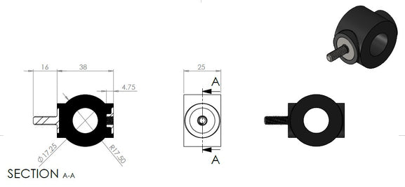 Low Frequency MF bobbin mount Dimensions