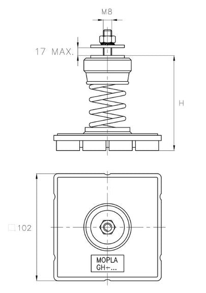 metal Spring machine foot mount anti vibration dimensions