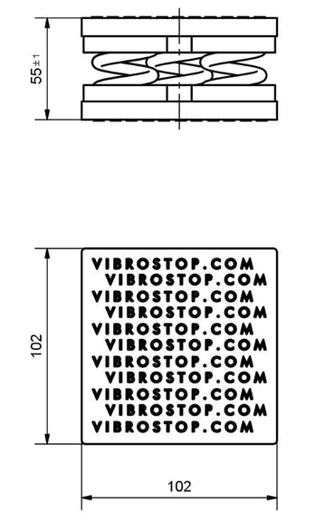 metal Spring pad 6hz anti vibration dimensions