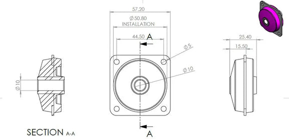 anti vibration bulkhead mount dimensions