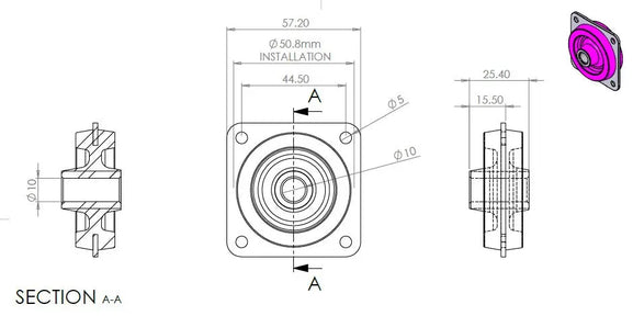 anti vibration plate mount dimensions