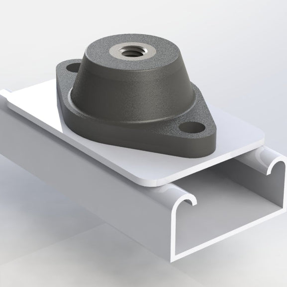 Heatpump Vibration Mount with steel Unistrut Base