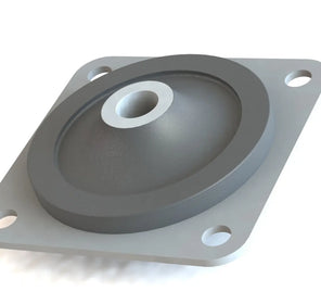 Plate Bulkhead Mounts for vibration and shock absorption