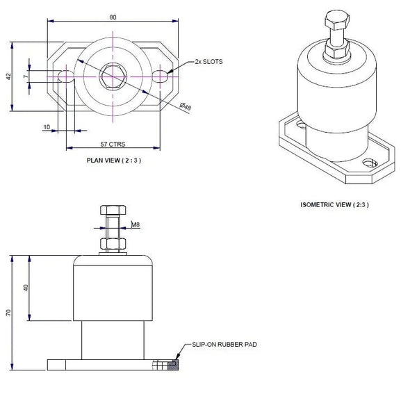 Platform Isolation Mounts Encapsulated Isolation Mounts (150 - 1,400 Kg) | Heavy Duty | AVMR.com ...