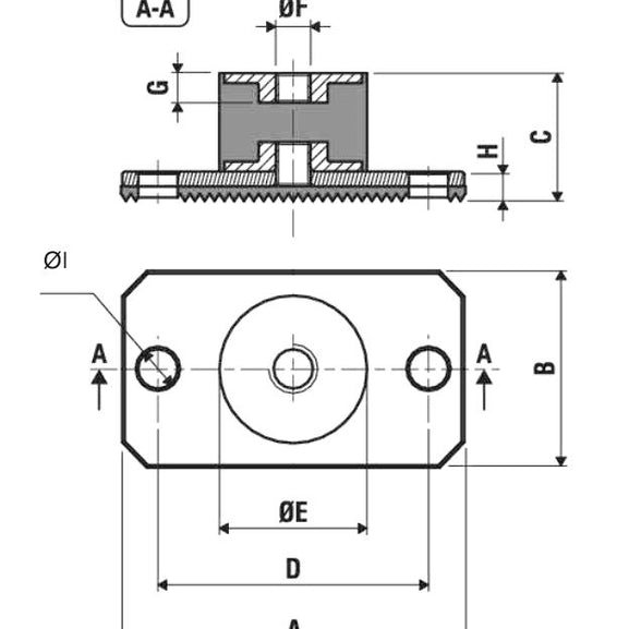 GSA Pedestal Mount (10 - 1,000 daN)