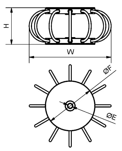 AVAU HF Dimensions Wire Rope Isolators